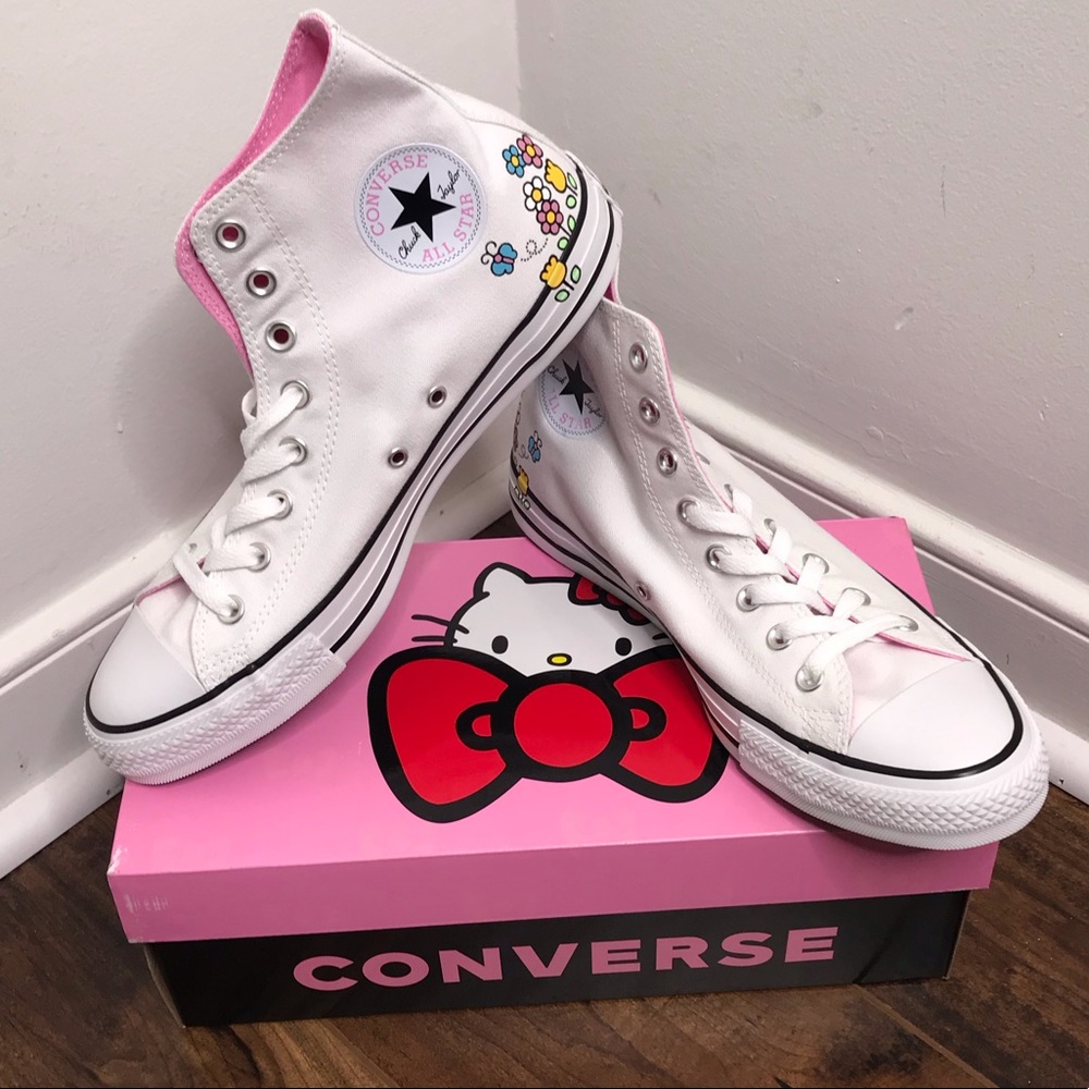 Converse Limited Hello Kitty CTAS Hi White Shoes